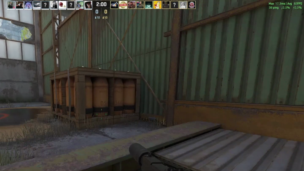 CS2 gameplay during the ExpressVPN near-server test on Windows 11